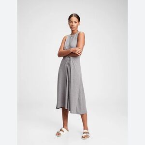 GAP Sleeveless Knot Stretch Midi Dress Size: XL Tall